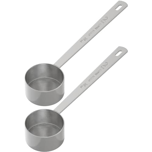 LEIFENY 2PCS 2 Tablespoon Coffee Scoop, Long Handle Measuring Spoon, Two tbsp (30ml, 1/8cup) Stainless Steel Scooper