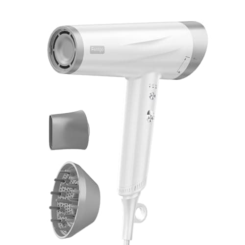 High Speed Ionic Hair Dryer, Professional Blow Dryer 110,000 RPM Fast Drying, 1875W Hairdryer with Concentrator Nozzle, 2 Temps & 3 Speeds, for Home Salon Travel