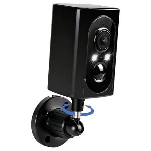 Geekee Security Cameras Wireless Outdoor 355° Pan Rotating 2K Color Night Vision Cameras for Home Security WiFi Battery Outdoor Camera Motion Detection 2-Way Talk IP65 Siren SD/Cloud Storage Black