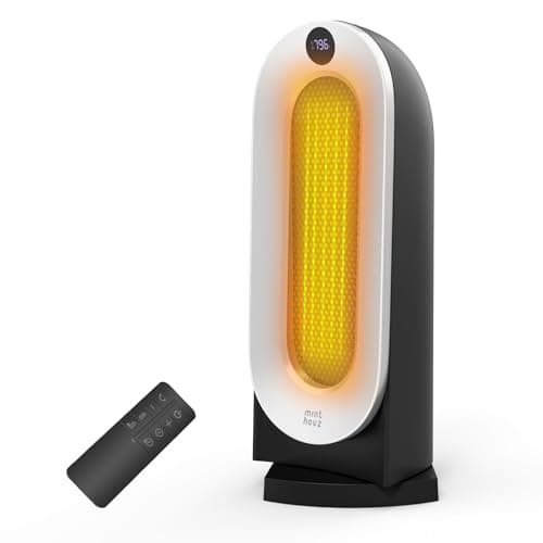 Minthouz Space Heater, 1500W Electric Portable Heaters for Indoor Use with Thermostat, Fast Heating, 70° Oscillating, 3 Heat Settings, Carry Handle, 12H Timer Ceramic Heat for Office, Bedroom, Home