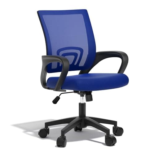 Ergonomic Office Chair - Heavy Duty 330Lbs, Breathable Mesh Computer Desk Chair with Lumbar Support & Armrest, Rolling Swivel Adjustable Tilt Lock for Home Office/Gaming, Bedroom Study