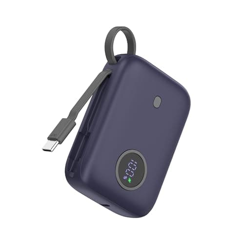 Nllosa for MagSafe Portable Charger Fast Charging,22.5W 10000mAh Magnetic Power Bank with Built-in Cable and Stand, for MagSafe Battery Pack Compatible with iPhone 17/16/15/14/13/12 Misty Blue