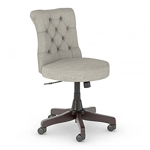 Bush Business Furniture Arden Lane Mid Back Tufted Office Chair in Light Gray Fabric, Comfortable Computer Desk Seating Solution for Home or Professional Workspace
