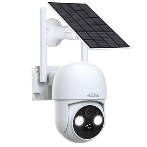 WOOLINK HOME 2.5K Solar Security Camera Wireless Outdoor, 360° Pan/Tilt Rechargeable Battery Powered Camera, 2.4Ghz WiFi for Home Security, 2-Way Talk, Color Night Vision, Cloud/SD, Motion Detection