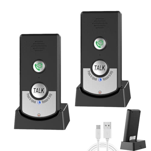 Voice 2Way Intercom Doorbell, Two Way Portable Walkie Talkie Operating at 1000m, Handheld Intercom System, Home Room to Room Communication System for Home Office