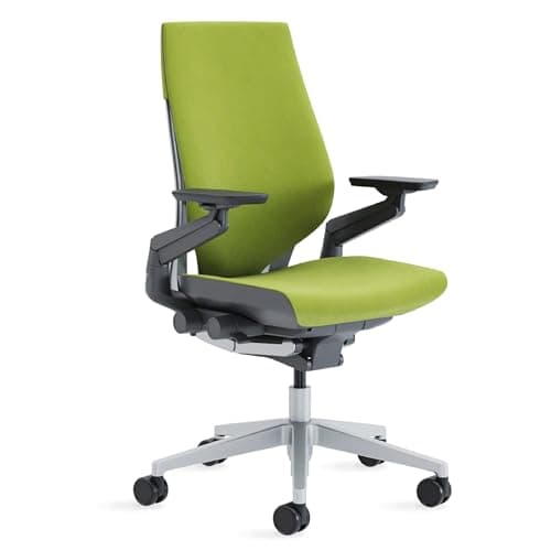Steelcase Gesture Office Chair - Ergonomic Work Chair with Wheels for Carpet - Comfortable - Intuitive-to-Adjust for Desk - 360-Degree Arms - Wasabi Green Fabric