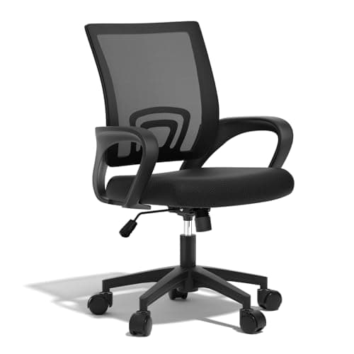 Ergonomic Office Chair - 330Lbs, Breathable Mesh Computer Desk Chair with Lumbar Support & Armrest, Rolling Swivel Adjustable Tilt Lock for Home Office/Gaming, Bedroom Study