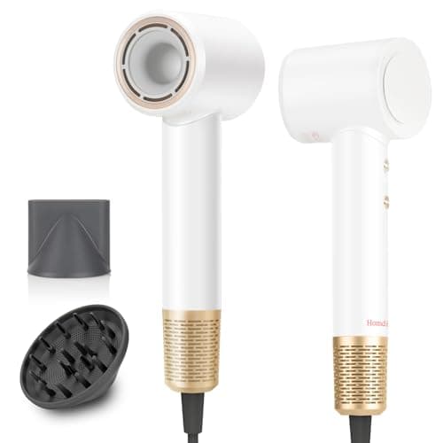 Hair Dryer, Ionic Blow Dryer with Diffuser,High Speed Brushless Low Noise Small Hairdryer, Lightweight/Compact/Mini Design,110V Use for Home/Travel, Suitable for All Hair Types Women, Men