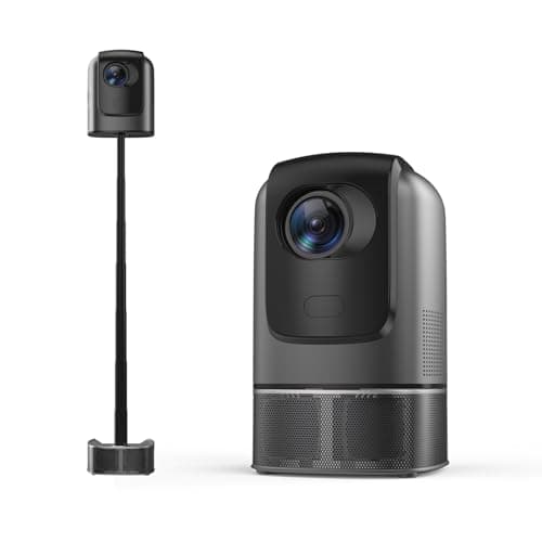 Unitedtime Projector with with Built in Stand 5G WiFi Bluetooth Native 1080p Video Projector , for Home Theater Support HDMI, USB, PC, TV Box, iOS & Android Phone(TS1)