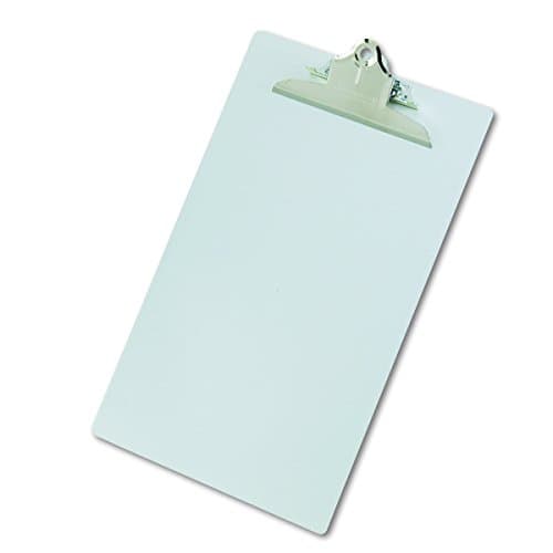 Saunders Recycled Aluminum Clipboard with High-Capacity Clip, 1" Clip Capacity, Holds 8.5 x 14 Sheets, Silver