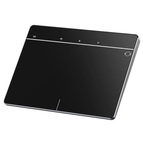 Homiguar Wireless Bluetooth Trackpad for Windows 10 & 11, 3-in-1 Connectivity Modes,High Precision Control, Portable Multi-Touch Gestures touchpad for PC & Laptop (Black)