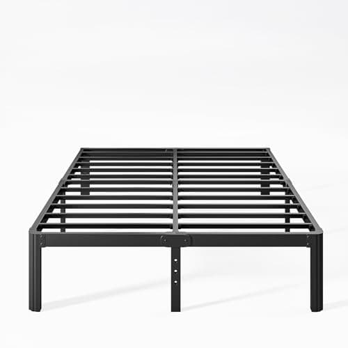 SunnyDaze 14 Inch High Metal Full Size Bed Frame No Box Spring Needed, Platform Bed Frame Full Size, Easy to Assemble, Noise Free, Durable, Black