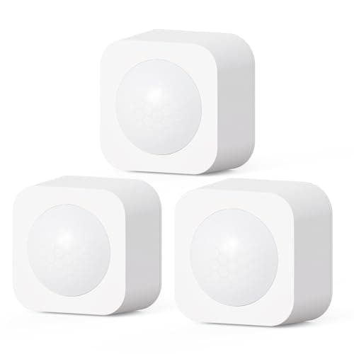 TREATLIFE WiFi Motion Sensor, 2.4GHz Smart PIR Motion Sensor for Alarm System, Smart Home Automation, Triggering Lights and Scenes, Compatible with Alexa Google Home, No hub Required (3Pack)