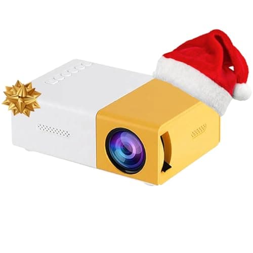 Mini Projector Plug and Watch. Compatible with HDMI, USB, Audio, TF Card, AV and Remote Control