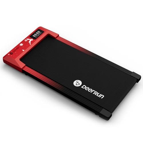 DeerRun Walking Pad Treadmill, Walking Pad Under Desk, Under Desk Treadmills for Home Office, Quiet Portable Walking Treadmill, 2.5 HP, APP/Remote Control, LED Display, Installation-Free