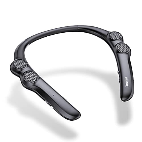 Gardway Neckband Bluetooth Speaker, Wireless Wearable Speaker w/lightest 78g Weight, High Fidelity 3D Stereo Sound, 12 Hrs Playtime, Portable Speakers w/Built-in Mic for Home, Office and Outdoors