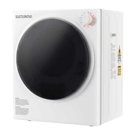 Elevon 800W Portable Clothes Dryer, 2.6 cu.ft Electric Drying Machine for Laundry with Stainless Steel Tub for Apartment, Rvs, Compact Dryer for Small Space, White