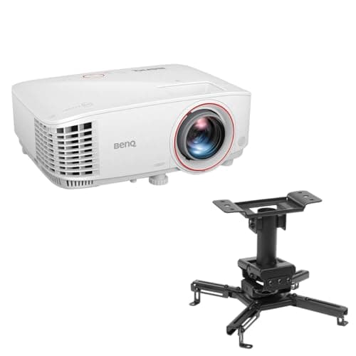 BenQ TH671ST Full HD DLP Home Theater Gaming Projector, Bundle with H&A Ceiling Mount