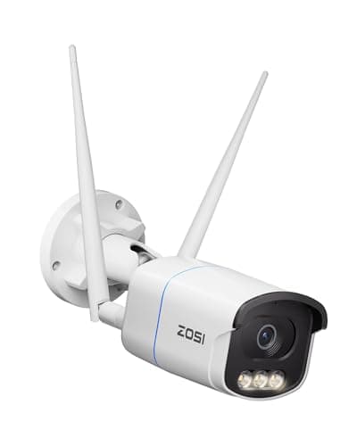 ZOSI C186 4K 8MP Aurora Lux WiFi Camera with Unveiling True Full Color Night Vision, 2.4/5GHz Dual Band WiFi, AI Person & Vehicle Detect, F1.0 Super Aperture, 1/2.8" Super Sensor, 2-Way Talk