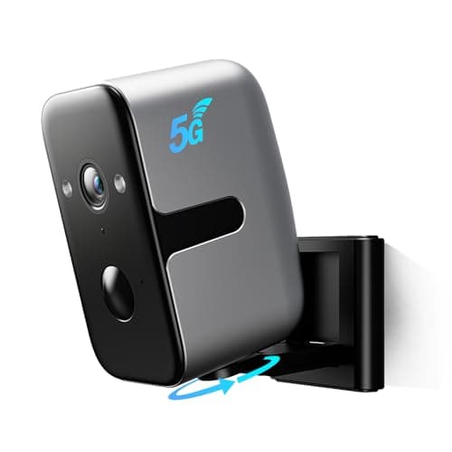 Aismeil Security Cameras Wireless Outdoor,5G WiFi Magnetic Pet/Baby Camera,2K Pan Rotating 180° Siren Indoor Home Cameras Battery Powered with Color Night Vision,AI Detection, 2-Way Talk, IP65 (1)