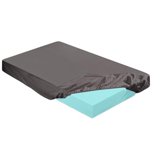 HunnmingRe 2-3 Inch Mattress Topper Cover (Only Cover) Memory Foam Protector Microfiber Memory Foam for Latex Mattress Topper Gel RV(Full 75 x 52 Inch,Dark Gray)
