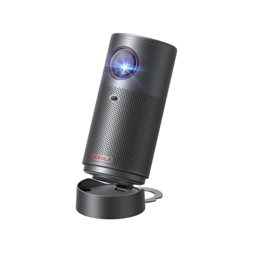 NEBULA Capsule Air Google TV Projector, Officially Licensed Netflix, 720p Smart Mini Projector with Wi-Fi and Bluetooth, 2 Hours of Playtime, Dolby Digital, Ultra Portable for Any Space (Renewed)