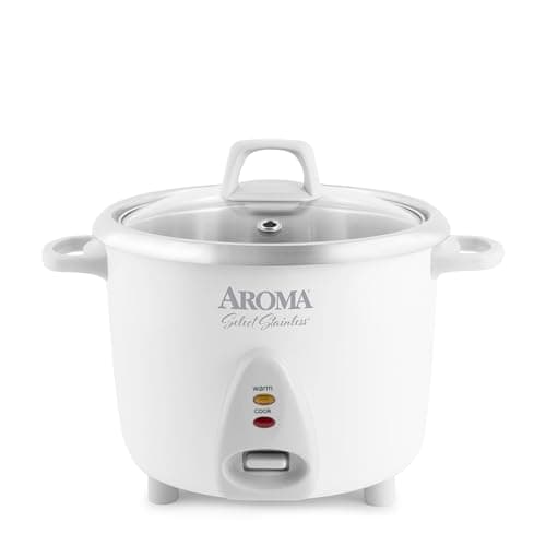 Aroma Housewares Select Stainless Rice Cooker & Warmer with Uncoated Inner Pot, 14-Cup(cooked) / 3Qt, ARC-757SG