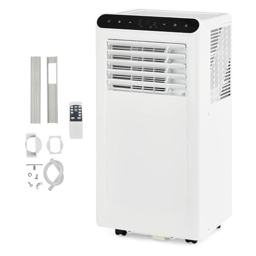 GarveeHome Portable Air Conditioner, 10,000 BTU for Large Room up to 450 Sq. Ft., Smart AC with Window Kit and 24H Timer, Dehumidifier & Fan Modes, Bedroom AC Unit.