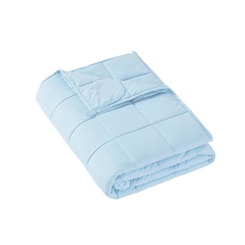 MOTRIP Soft Flannel Weighted Blanket with Sanded Reversible (Sea Blue, 60 * 80 20LBS)