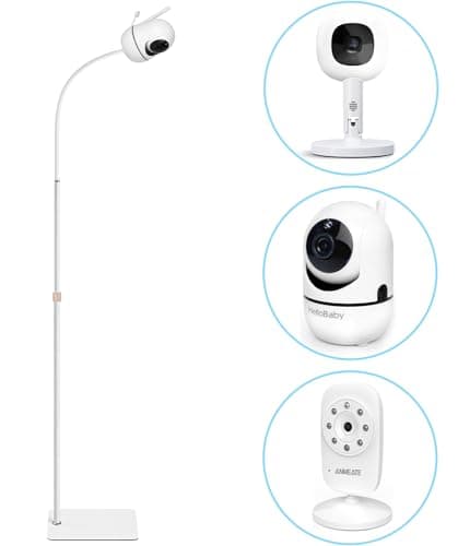 AISVAN Adjustable Height Baby Monitor Floor Stand Holder for Hellobaby HB6560/HB6550 HB65/HB66/HB248 Baby Monitor and Also Compatible with The Nanit Pro Smart Monitor & Flex Stand