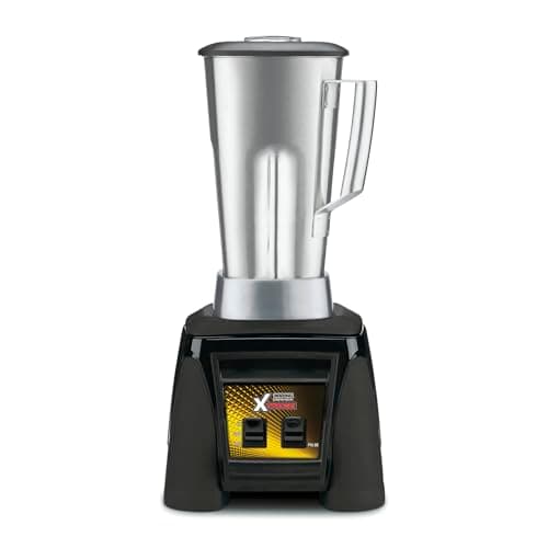 Waring Commercial MX1000XTS 3.5 HP Blender with Paddle Switches, Pulse Feature and a 64 oz. Stainless Steel Container, 120V, 5-15 Phase Plug, Black