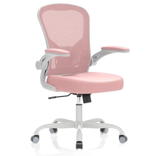 Synorla Office Chair, Ergonomic Desk Chairs 330LBS Capacity High Back Mesh Computer Chair with Flip-up Armrests, Comfy Work Chair with Adjustable Lumbar Support