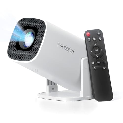 Mini Projector with WiFi 6 and Bluetooth 5.0, Portable Projector 4K support with Android14 System, 210° Rotation, Auto Vertical Keystone Smart Proyector for Home Theater, Business Presentation, Gaming