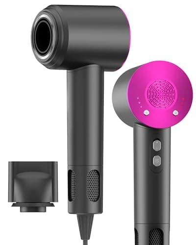 Kupaky Hair Dryer, Ionic Blow Dryer, 150,000 RPM Professional Hairdryer for Fast Drying, 3 Temps 3 Speeds Portable Hair Blow Dryer with Magnetic Nozzle, Hairdryer for Women Man All Hair Types