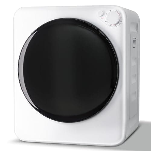 DollarDash 1.8 Cu.Ft Portable Clothes Dryer, 800W Front Load Compact Laundry Dryer Machine with Stainless Steel Tub, 5 Drying Modes & Easy Control Knob for Apartments, Dorms, RVs