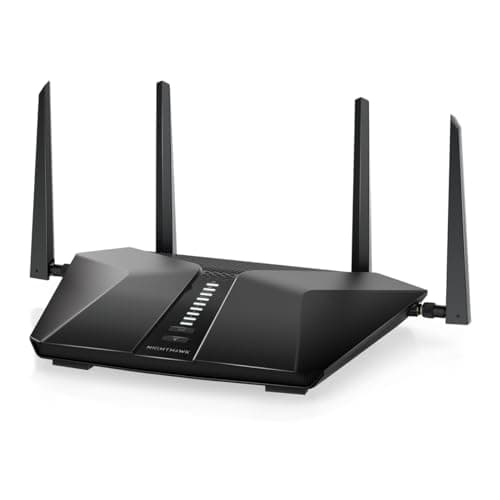 NETGEAR Nighthawk 6-Stream Dual-Band WiFi 6 Router (RAX54S) – Security Features, AX5400 Wireless Speed, Up to 5.4 Gbps, Covers up to 2,500 sq. ft., 25 Devices - 1-Year Armor Subscription Included