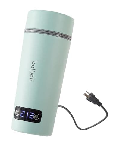balbali Dual Voltage Travel Kettle 100-250V - 12oz Portable Water Boiler/Warmer/Heater for Boiling Water - 4 Preset Temperature Control Portable Tea Kettle Electric Travel - Green