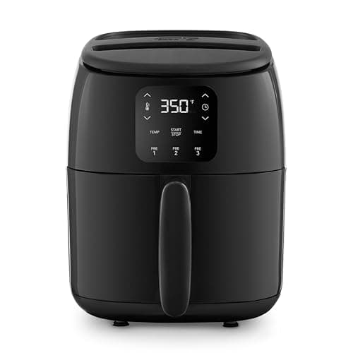 Dash Digital Tasti-Crisp™ Air Fryer - Compact Electric Digital Fryer With Auto Shut-Off Feature - Ideal for Small Spaces - AirCrisp® Technology - 2.6 Quarts - Black
