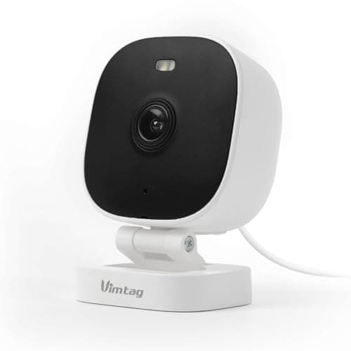 VIMTAG Security Camera, 3.5K/6MP Outdoor/Indoor Wired Plug-in 2.4G Wi-Fi Spotlight Camera for Home Security, 2-Way Audio/Color Night Vision/Human/Motion/Sound Detection, Support Alexa/Up to 512G Card