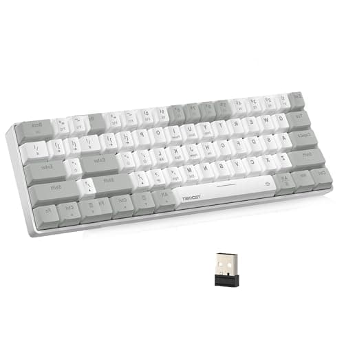 TECKNET Wireless Keyboard, 2.4G Silent Full-Size USB Keyboard with Number Pad, Keys & Foldable Feet, Compatible with Laptop, PC, Desktop, Surface, Windows 11/10/8/7