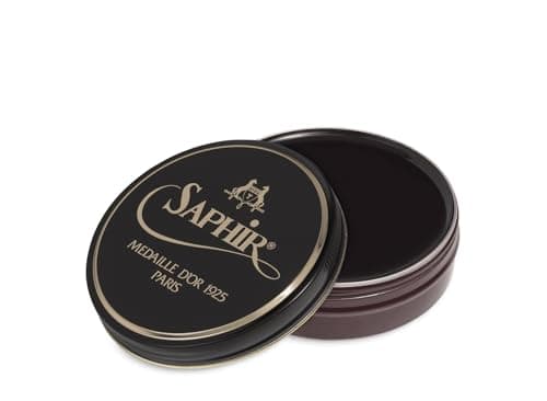 Saphir Medaille d’Or Pate De Luxe - Natural Wax Shoe Polish for Leather Shining - 50ml - Burgundy