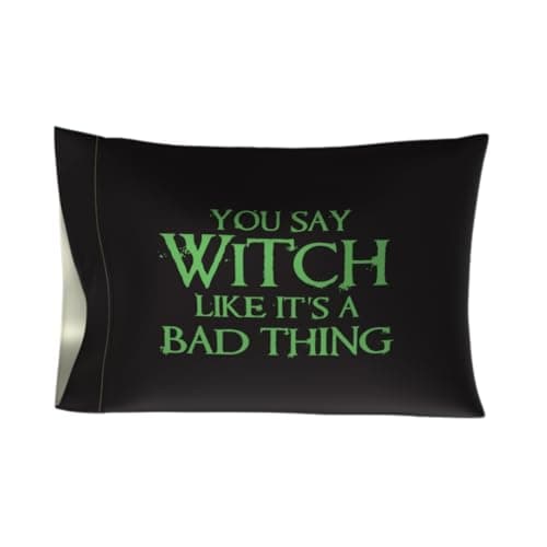 Franco Collectibles Wizard of Oz Wicked Witch Beauty Silky Satin Standard Pillowcase Cover 20x30 for Hair and Skin, (Officially Licensed Product)