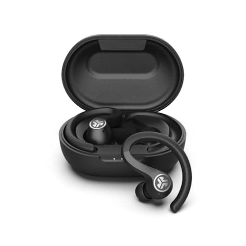 JLab JBuds Air Sport True Wireless Bluetooth Earbuds + Charging Case, Black, IP66 Sweat Resistance, Class 1 Bluetooth 5.0 Connection, 3 EQ Sound Settings Signature, Balanced, Bass Boost
