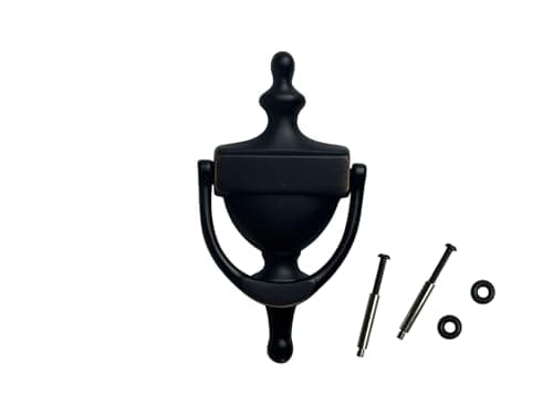 QCAA Solid Brass Door Knocker, 7", Venetian Bronze, 1 Pack, Made in Taiwan