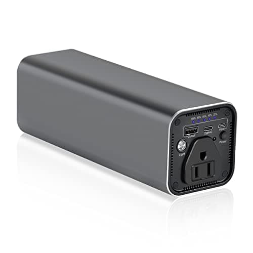 EWEMOSI Portable Laptop Charger with AC Outlet, 31200mAh/112Wh 100W Travel Laptop Power Bank, External Battery Pack Compatible with MacBook, iPhone, Samsung, HP, Dell, Lenovo and More