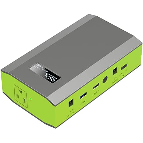 ZeroKor Portable Power Bank with AC Outlet, 65W External Battery Pack 23400mAh Portable Laptop Charger Portable Power Source Backup for Outdoor Tent Camping Home Office Smart Devices -Green