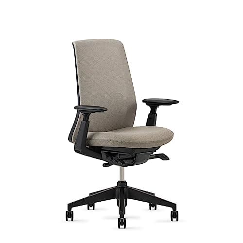 Haworth Soji Office Chair with Ergonomic Adjustments and Lumbar Support, Adjustable Desk Computer Chair with Flexible Mesh Back for Home Office Furniture, Clay