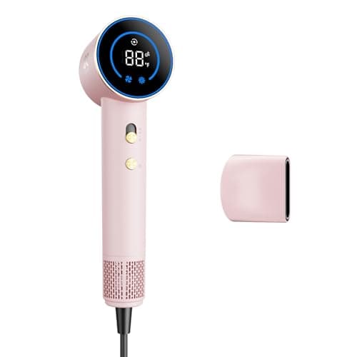 Fanttik Solo SonicDry H10 APEX 80% Faster Drying with 110,000 RPM Brushless Motor Hair Dryer, 56dB Low-Noise, 0.74lb Ultra-Light Blow Dryer, Ionic Tech for Travel, Home, Salon - Pink