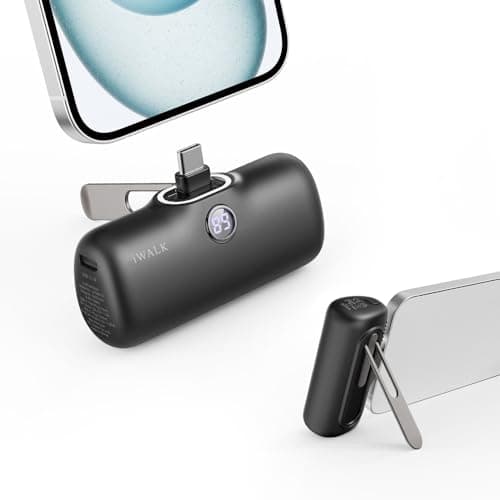 iWALK Portable Charger for iPhone 16 iPhone 17 Series, 20W PD Fast Charging USB-C Power Bank, LED Display, 5000mAh Battery Pack Compatible with iPhone 15 Plus,15 Pro,15 Pro Max,Samsung Andriod