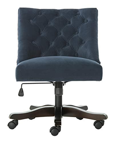 Safavieh Home Soho Navy Velvet Tufted Swivel Desk Chair